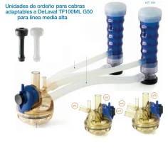 Punto de ordeño completo adapt. Delaval G50 con colector Linea Alta TF100