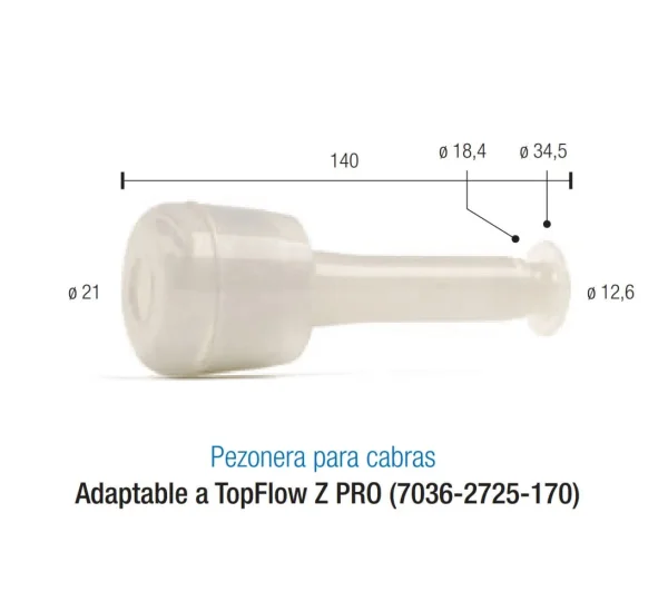 Pezonera ordeño adapt. GEA Westfalia TopFlow Z PRO – 7036-2725-170 Cabras