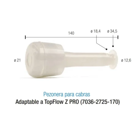 Pezonera ordeño adapt. GEA Westfalia TopFlow Z PRO – 7036-2725-170 Cabras
