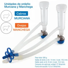 Punto de ordeño completo para cabras murcianas y ovejas manchegas