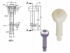SILICONA PEZONERA PARA MAQUINAS DE ORDEÑO GALIA MODELO LARGO 