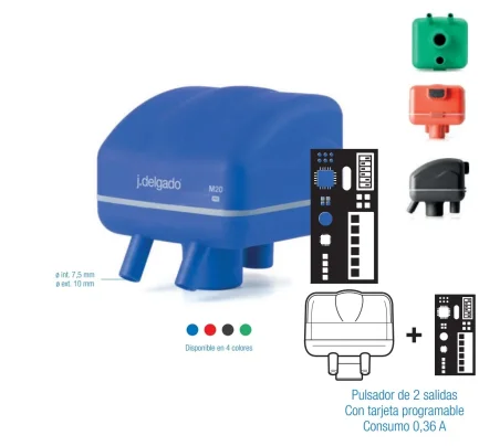 Pulsador electrónico FLACO M20 PRO y M40 PRO con tarjeta independiente , 24V , con dos o cuatro salidas