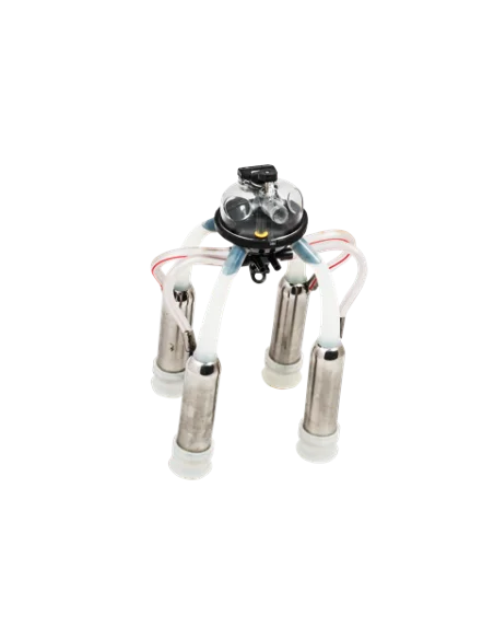 Punto de Ordeño Completo para Vaca 400cc con pezoneras en silicona y protector de acero inoxidable 