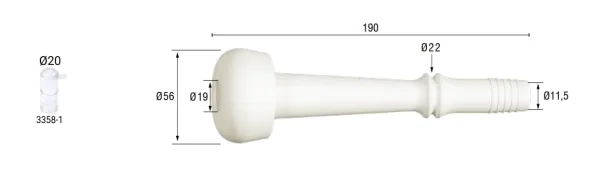 Pezonera Silicona cabras 19mm , compatible con carros de ordeño y salas de ordeño