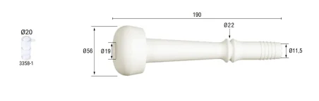 Pezonera Silicona cabras 19mm , compatible con carros de ordeño y salas de ordeño