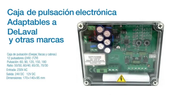 Caja de pulsacion para los pulsadores de la sala de ordeño