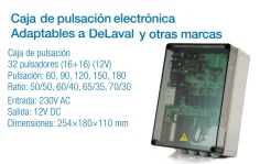 Caja de pulsacion para los pulsadores de la sala de ordeño