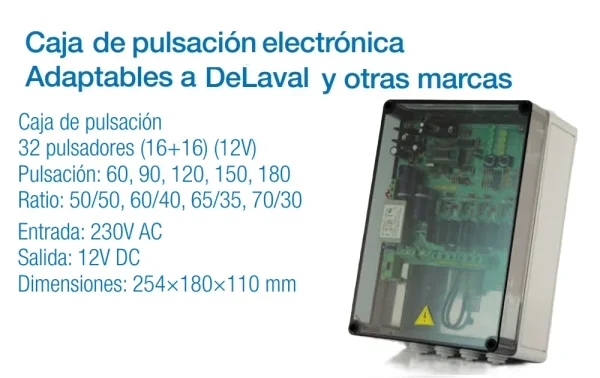 Caja de pulsacion para los pulsadores de la sala de ordeño