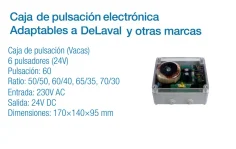Caja de pulsacion para los pulsadores de la sala de ordeño