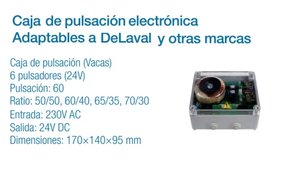 Caja de pulsacion para los pulsadores de la sala de ordeño