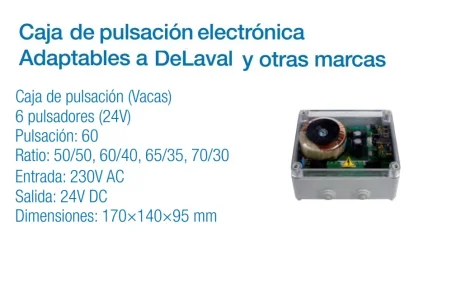 Caja de pulsacion para los pulsadores de la sala de ordeño