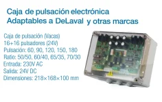 Caja de pulsacion para los pulsadores de la sala de ordeño