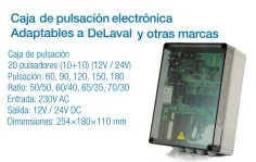 Caja de pulsacion para los pulsadores de la sala de ordeño