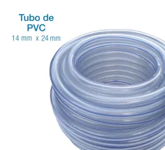 Manguera PVC de leche Ø 14x24 mm - Punto de ordeño a tuberia o cantara