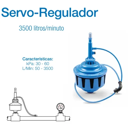 Servo - regulador de vacio grande 3.500 l/min