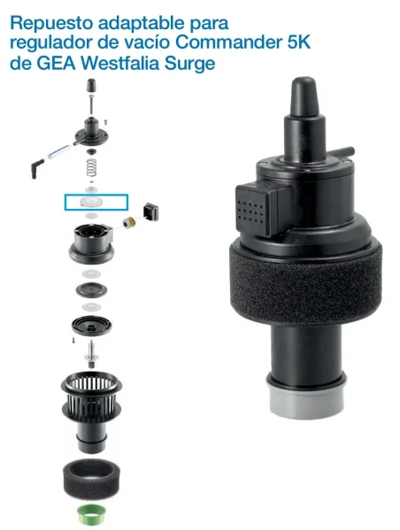 Repuesto Adapt. Regulador de vacio Commander 5K de GEA - WESTFALIA
