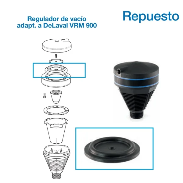 Membrana para regulador de vacío VRM 900  adapt. DeLaval 959275-01