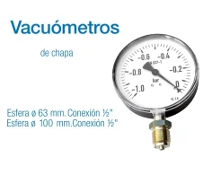Vacuometro ( reloj de presion ) . Diferentes medidas