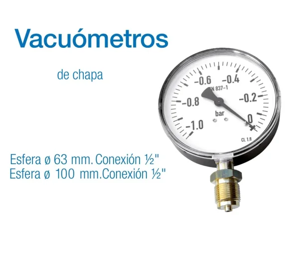 Vacuometro ( reloj de presion ) . Diferentes medidas