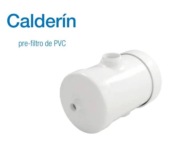 Calderín pre-filtro de PVC para bombas de vacio - 2 salidas