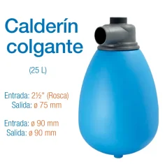 Calderin de vacío colgante 25 Litros (Azul)