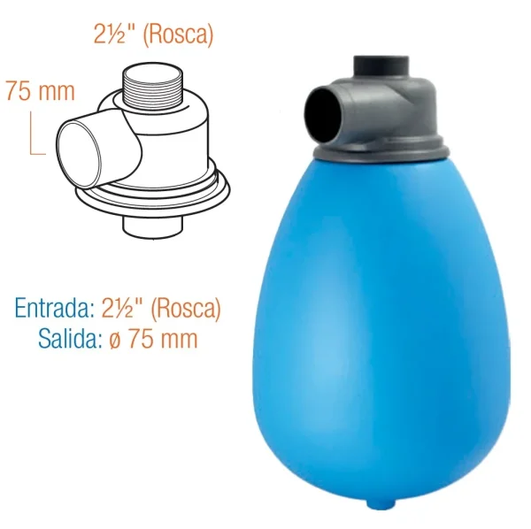 Calderin de vacío colgante 25 Litros (Azul)