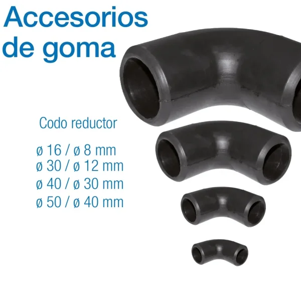 Codo de union de caucho Reductor . Diferentes Medidas