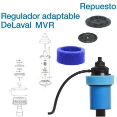 Repuestos adapt. para regulador de vacio Delaval MVR
