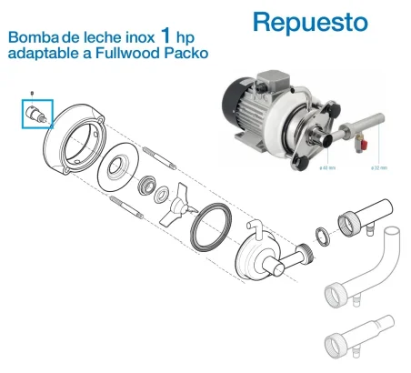 Repuestos para bomba de leche tipo Fullwood 1 hp