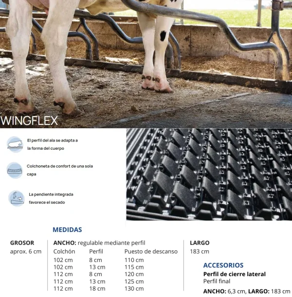 colchon para vacas KEW PLUS de Kraiburg