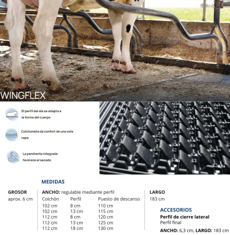 colchon para vacas KEW PLUS de Kraiburg
