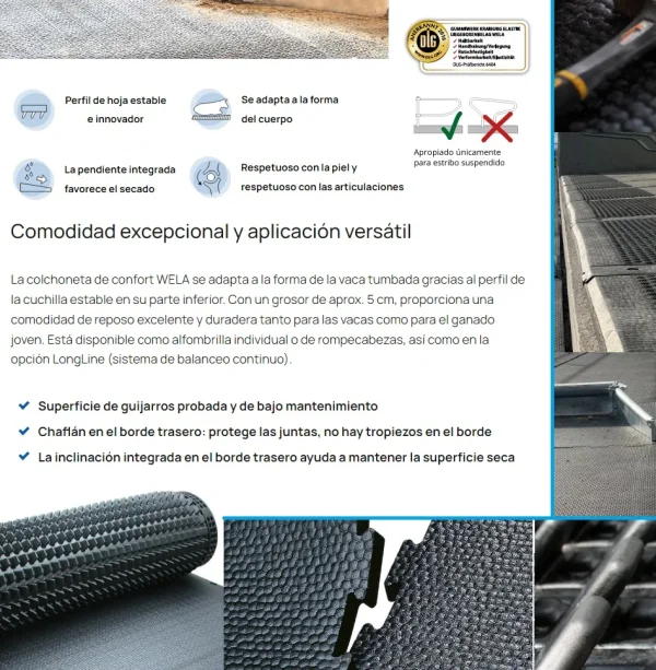 colchon para vacas KEW PLUS de Kraiburg