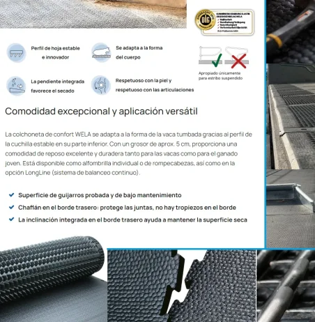 colchon para vacas KEW PLUS de Kraiburg