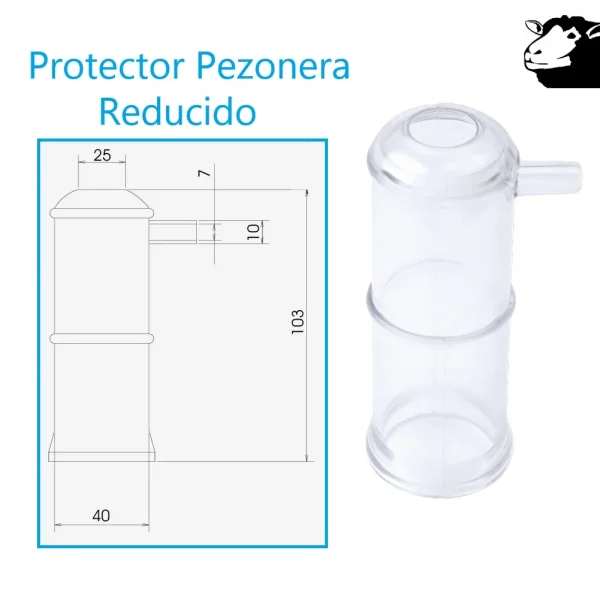 Protector para pezoneras reducido , compatible con carros de ordeño y salas de ordeño