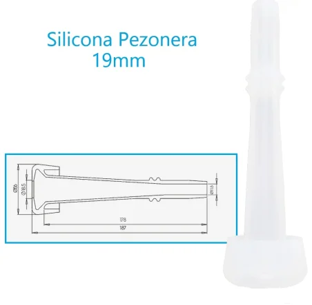 Pezonera Silicona cabras 19mm , compatible con carros de ordeño y salas de ordeño