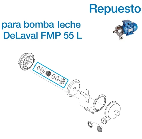 Repuestos adapt. bomba de leche Delaval FMP 55 L (99896995)