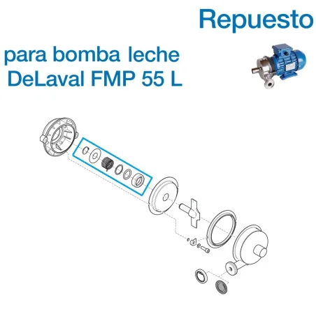 Repuestos adapt. bomba de leche Delaval FMP 55 L (99896995)