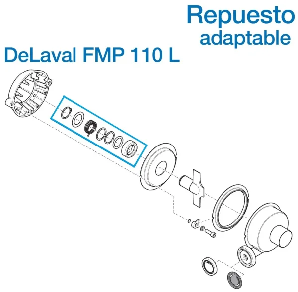 Repuestos adapt. bomba de leche Delaval FMP 110 L (99579691)