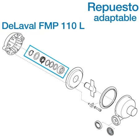 Repuestos adapt. bomba de leche Delaval FMP 110 L (99579691)