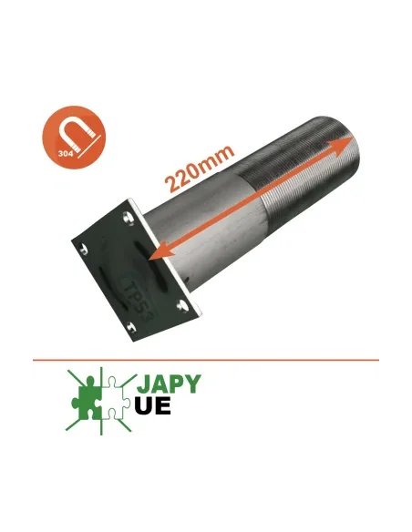 Pie de tanque inox Ø60mm , altura : 220mm Adaptable con tanques Japy