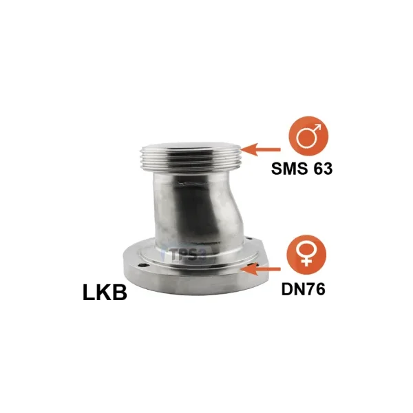 LKB DN76 medio cuerpo de válvula / SMS63 macho