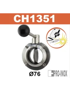 Válvula de purga soldada Ø76 (Pro-Inox)