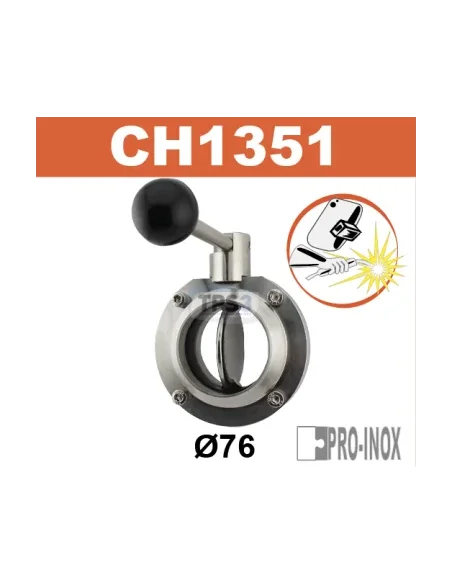 Válvula de purga soldada Ø76 (Pro-Inox)