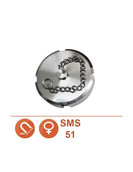 Tapón Hembra inox SMS Ø51