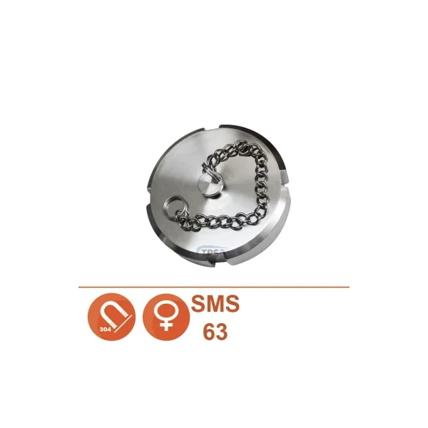 Tapón nariz rosca hembra acero inoxidable SMS Ø63