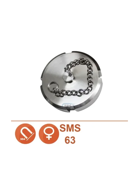 Tapón nariz rosca hembra acero inoxidable SMS Ø63