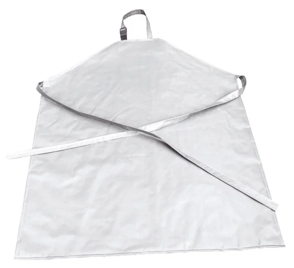 Delantal de Ordeño de PVC blanco con bolsillo