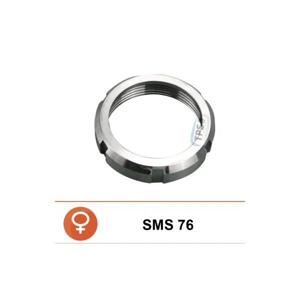 Tuerca hembra en acero inoxidable SMS Ø76