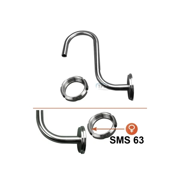 Cuello de cisne para exaccion de leche SMS Ø63