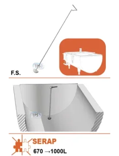 Tige de clapet F.S 670-1000L